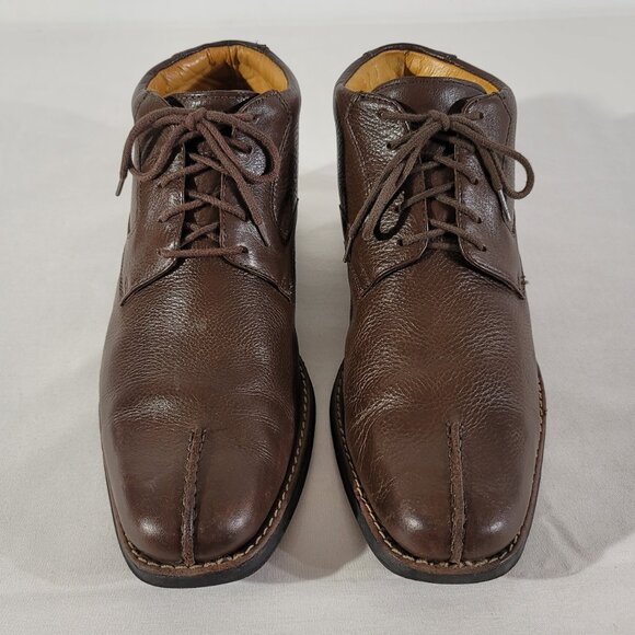 EUC Sandro Chukka Boot Mens US 10 D 5-Eye Brown Pebbled Leather - Made in Brazil - Picture 5 of 11